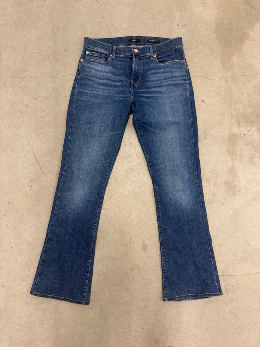 7 For All Mankind Dark Blue Bootcut Jeans